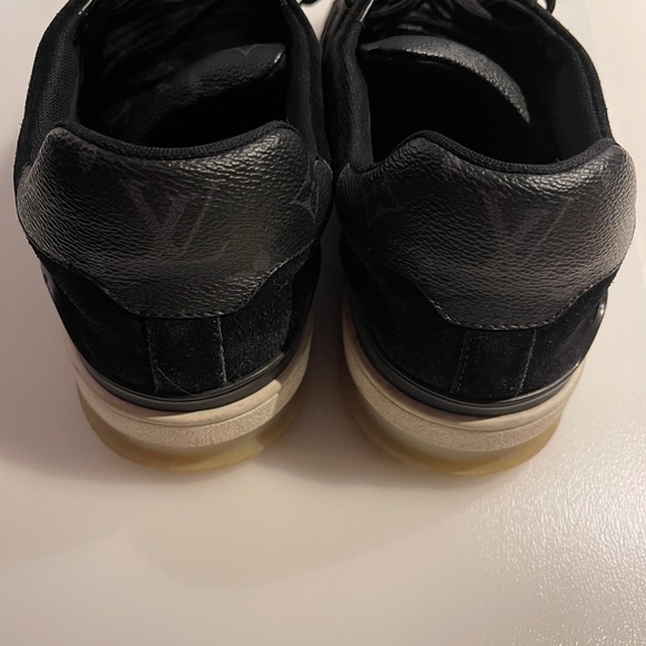 Louis Vuitton trainer low black monogram eclipse leather US11 men’s sneaker - Picture 8 of 15